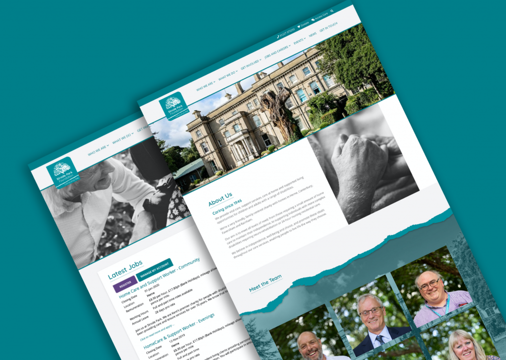 Strode Park Foundation website mockup