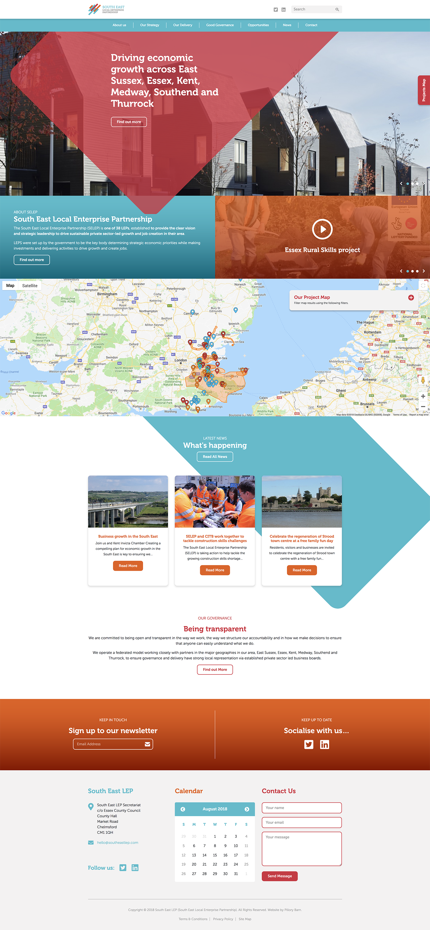 South East LEP website designed by Pillory Barn