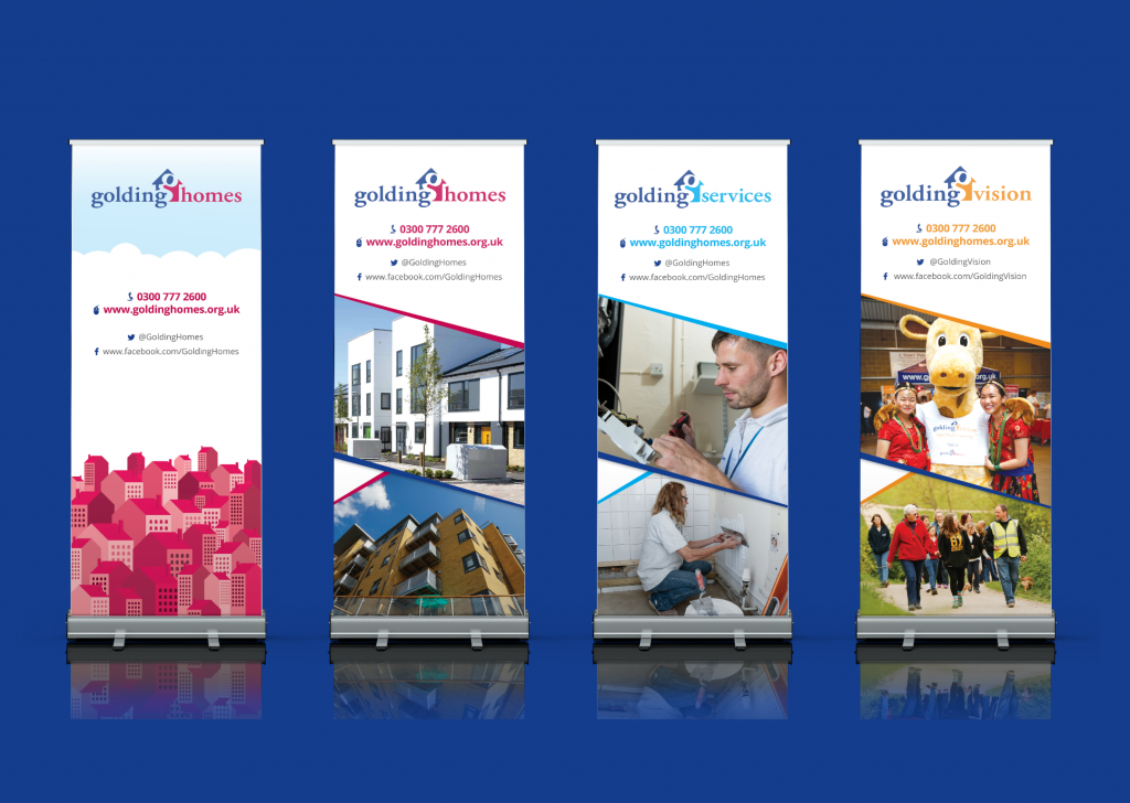 Golding Homes Banners designed by Pillory Barn