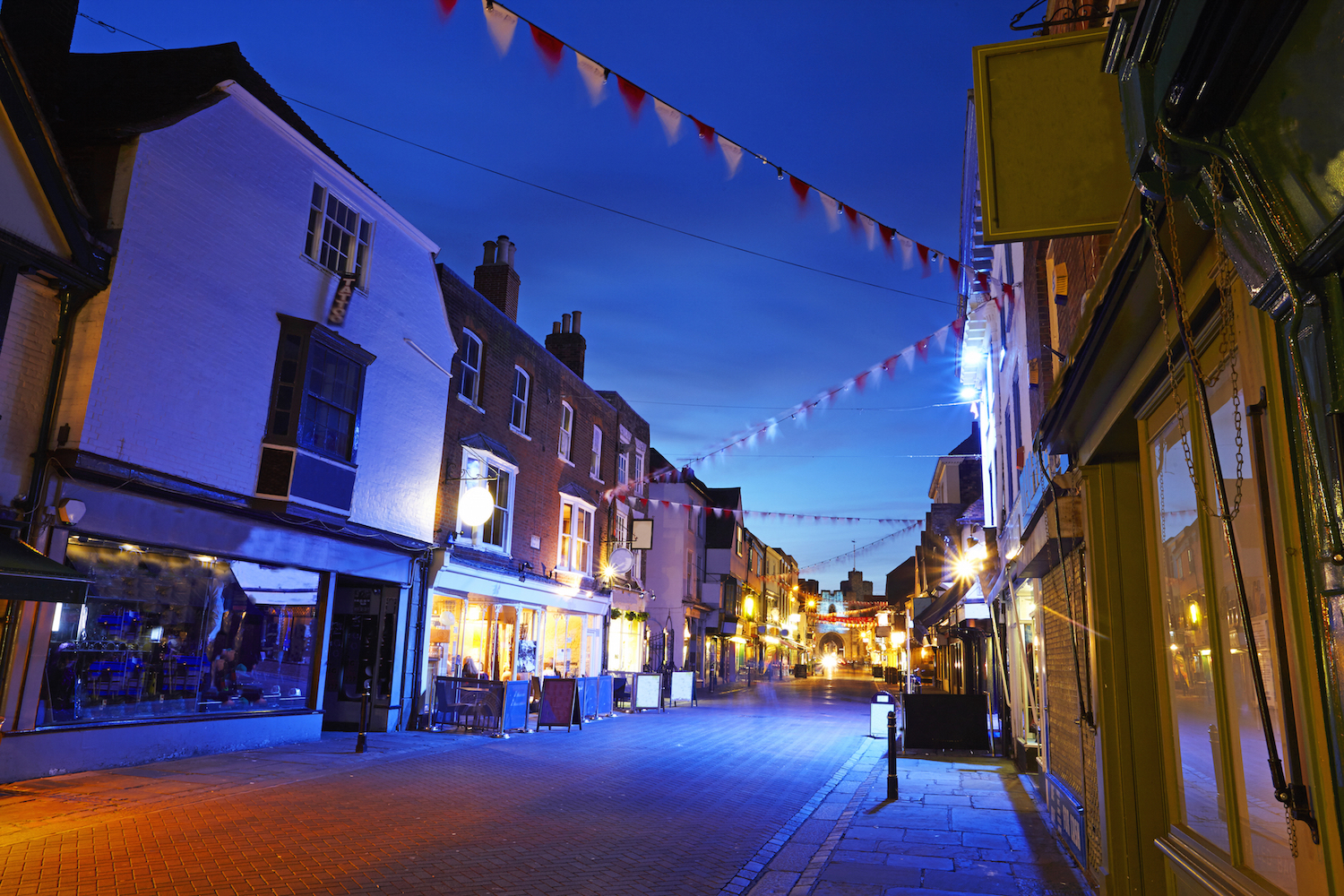 Canterbury High Street at night - the future of our high streets